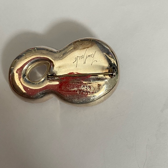 Vintage FREDERIC JEAN DUCLOS 925 Silver Electroform Hollow Brooch - Picture 7 of 9